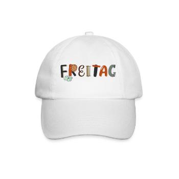 Freitag Wochentag - Baseballkappe - Weiß/Weiß - Vorne