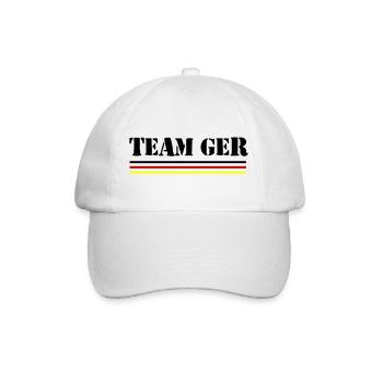 Deutschland Team Germany Fahne - Baseballkappe - Weiß/Weiß - Vorne