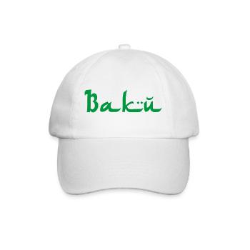 Baku Azerbaijan - Baseballkappe - Weiß/Weiß - Vorne