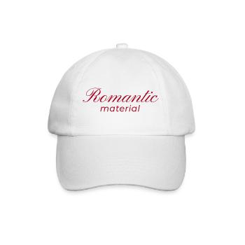 Typografie-Design Romantic Material - Baseballkappe - Weiß/Weiß - Vorne