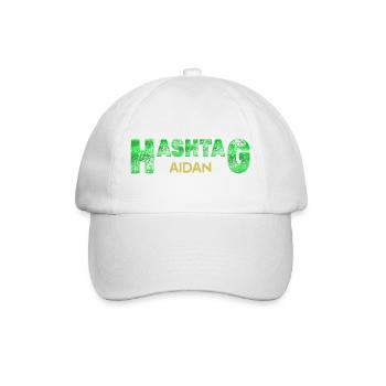 Geschenk für Aidan - Baseballkappe - Weiß/Weiß - Vorne