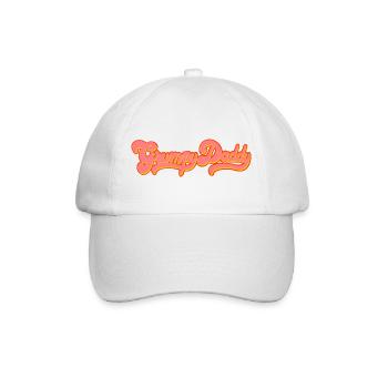 Grumpy Daddy Retro Script - Farbe "Exploitation" - Baseballkappe - Weiß/Weiß - Vorne