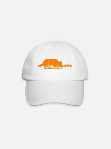 SHS Logo orange - Baseballkappe - Weiß/Weiß