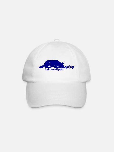SHS Logo dunkelblau - Baseballkappe - Weiß/Weiß