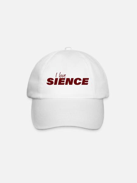 I LOVE SCIENCE - Baseballkappe - Weiß/Weiß