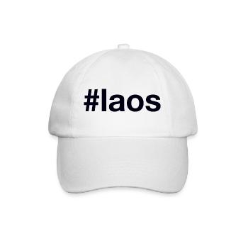 Laos Hashtag - Baseballkappe - Weiß/Weiß - Vorne