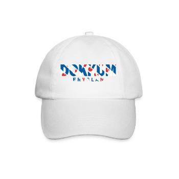 Dokkum Friesland Fryslan Flagge Shirt, Hoodie, Bag - Baseballkappe - Weiß/Weiß - Vorne