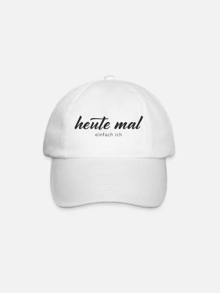heute mal einfach ich - Baseballkappe - Weiß/Weiß