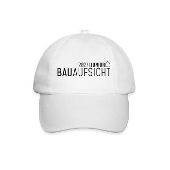 Junior Bauaufsicht 2027 - Baseballkappe - Weiß/Weiß - Vorne