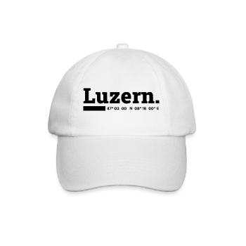 Luzern Koordinaten - Baseballkappe - Weiß/Weiß - Vorne