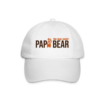 Papa Bear: El Verdadero Papá - Baseballkappe - Weiß/Weiß - Vorne