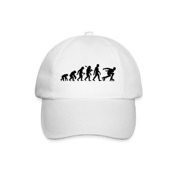 Eisschnellauf Evolution Eisschnellläufer in Action - Baseballkappe - Weiß/Weiß - Vorne