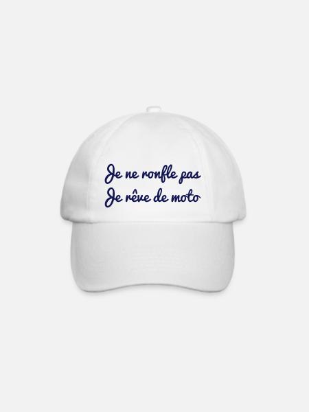 Je ne ronfle pas Moto - Baseballkappe - Weiß/Weiß