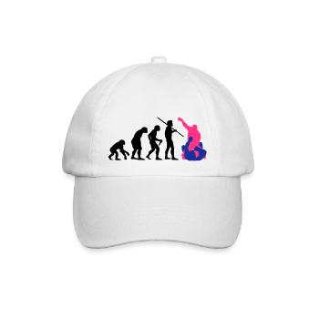 Evolution des Mannes - MMA - Baseballkappe - Weiß/Weiß - Vorne