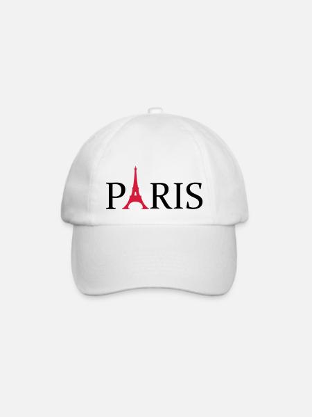 Paris - Baseballkappe - Weiß/Weiß
