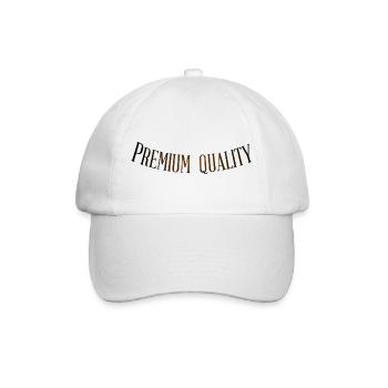 Premium Quality - Baseballkappe - Weiß/Weiß - Vorne