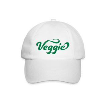Vegetarier - Baseballkappe - Weiß/Weiß - Vorne