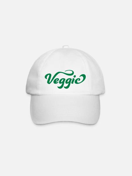 Vegetarier - Baseballkappe - Weiß/Weiß