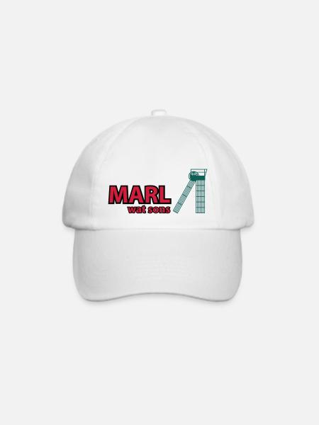 marl - Baseballkappe - Weiß/Weiß