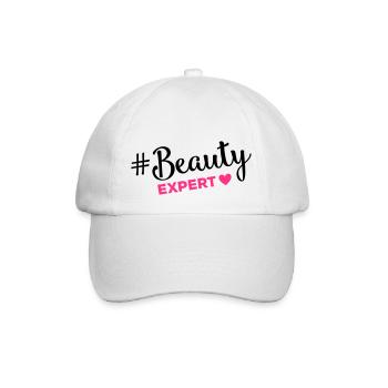 beauty expert hashtag - Baseballkappe - Weiß/Weiß - Vorne
