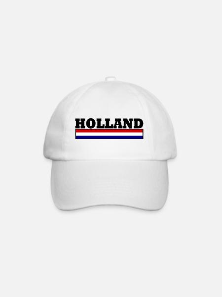 Holland Flagge - Baseballkappe - Weiß/Weiß