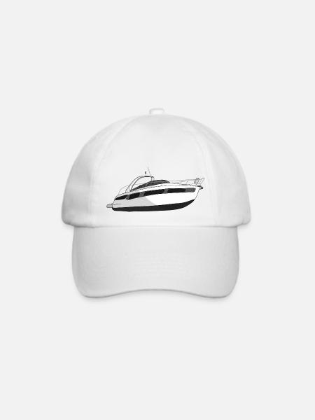 Motorboot - Baseballkappe - Weiß/Weiß
