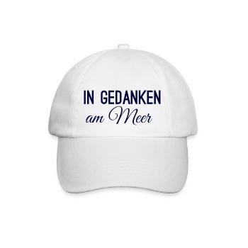 In Gedanken am Meer - Baseballkappe - Weiß/Weiß - Vorne