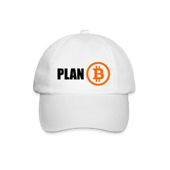 Plan b BITCOIN - Baseballkappe - Weiß/Weiß - Vorne