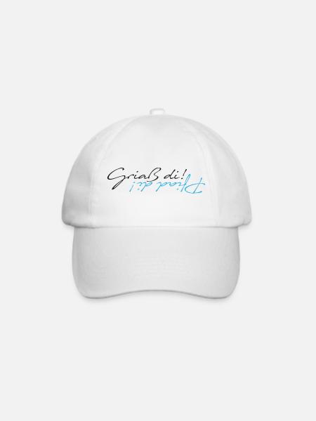 griaß di - piad di - Baseballkappe - Weiß/Weiß