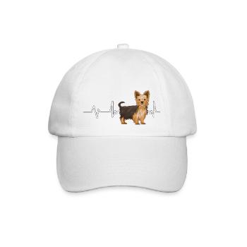 Yorkshire Terrier Yorkshire Terrier Heartbeat - Baseballkappe - Weiß/Weiß - Vorne
