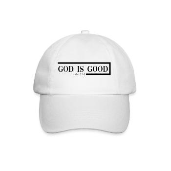 god is good - christliche klamotten - Baseballkappe - Weiß/Weiß - Vorne