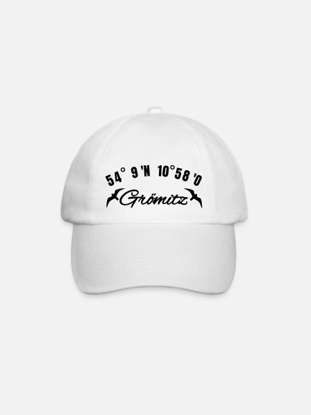Grömitz Ostsee Seebad Urlaub Geschenk - Baseballkappe - Weiß/Weiß