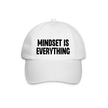 Mindset ist alles - Baseballkappe - Weiß/Weiß - Vorne