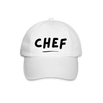 CHEF - originelle Geschenkidee - Baseballkappe - Weiß/Weiß - Vorne
