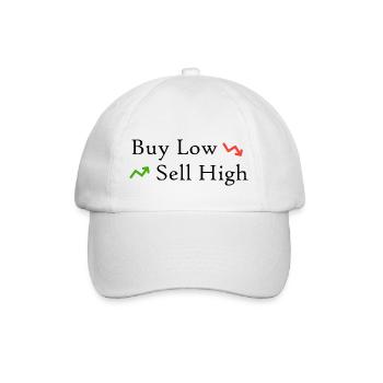 Buy Low, Sell High - Baseballkappe - Weiß/Weiß - Vorne