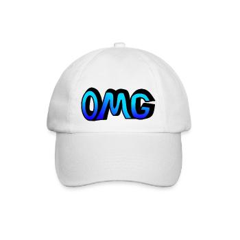 OMG / Oh my Good / Kunst - Baseballkappe - Weiß/Weiß - Vorne