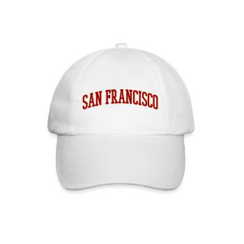 San Francisco Bogen Schriftzug Vintage - Baseballkappe - Weiß/Weiß - Vorne