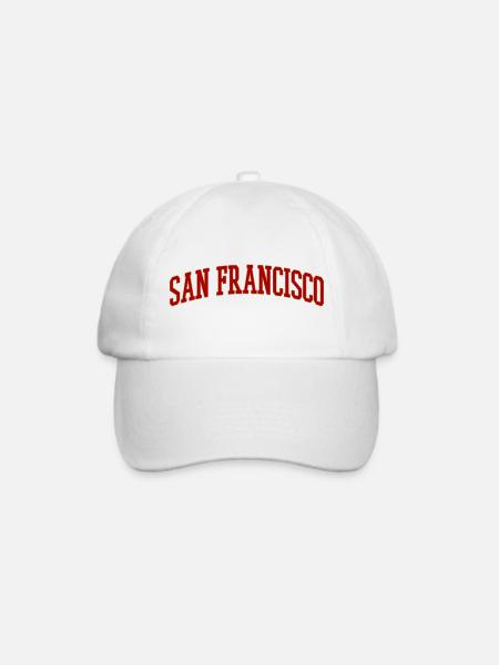 San Francisco Bogen Schriftzug Vintage - Baseballkappe - Weiß/Weiß