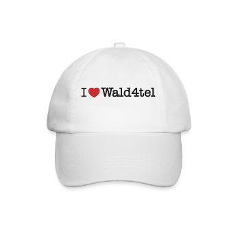 i love Wald4tel - ich liebe mein Waldviertel - Baseballkappe - Weiß/Weiß - Vorne