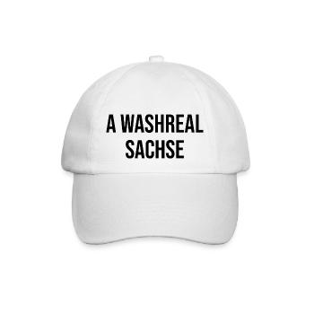 Ein Waschechter Sachse - Baseballkappe - Weiß/Weiß - Vorne