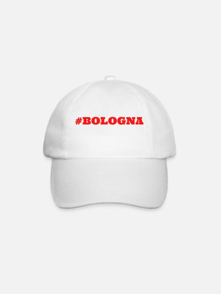 #Bologna Italien - Baseballkappe - Weiß/Weiß