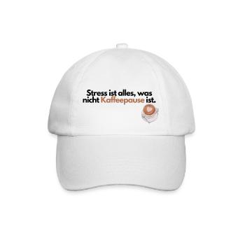 Kaffeeliebhaber - Baseballkappe - Weiß/Weiß - Vorne