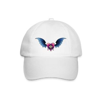 Gezahnte Fledermaus - Baseballkappe - Weiß/Weiß - Vorne