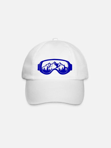 skibrille - Baseballkappe - Weiß/Weiß