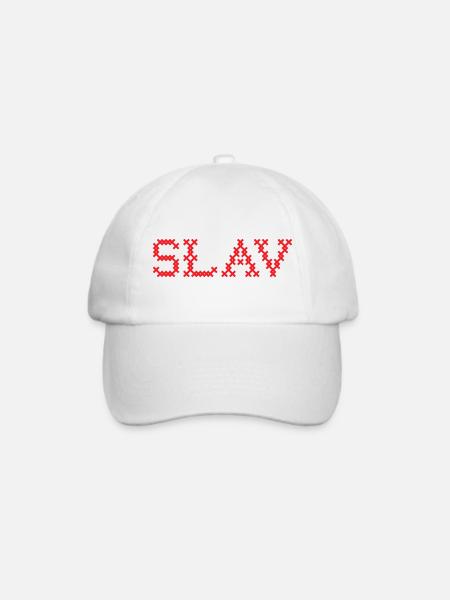 SLAV Slavic Folk Slawisch - Baseballkappe - Weiß/Weiß