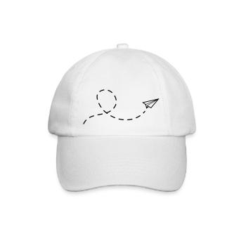 papierflieger - Baseballkappe - Weiß/Weiß - Vorne