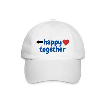 happy together 2 - Baseballkappe - Weiß/Weiß - Vorne