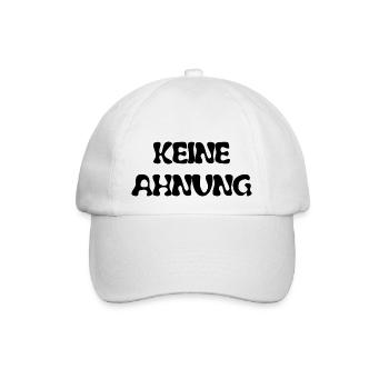 keine ahnung - Baseballkappe - Weiß/Weiß - Vorne