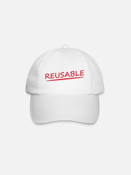 REUSABLE - Baseballkappe - Weiß/Weiß