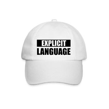 Grobe Sprache - Baseballkappe - Weiß/Weiß - Vorne
